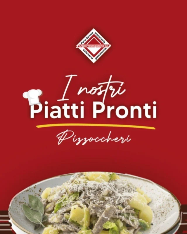 🥘✨ La tradizione che si scioglie in bocca!
Con i nostri pizzoccheri, hai tutto il sapore della cucina autentica e la praticità che cerchi. Pronti in pochi minuti, sono l'ideale per un pasto caldo e gustoso! 😍🍴

#valsangiacomo #macelleria #salumeria #piattipronti #pizzoccheri #cucinadicasa #mangiafacile