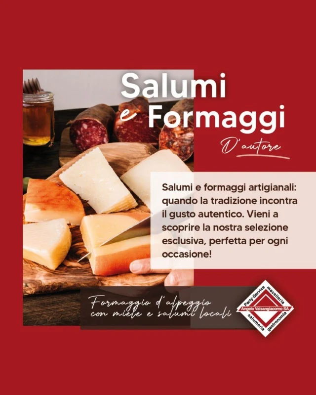 🧀🥓 Il sapore autentico della tradizione!
Lasciati conquistare dai nostri formaggi artigianali e salumi locali, perfetti per un aperitivo o una cena speciale. Gusto e qualità che fanno la differenza! 😍✨

#valsangiacomo #macelleria #salumeria #saporiartigianali #formaggielocali #tradizioneautentica #gustodautore